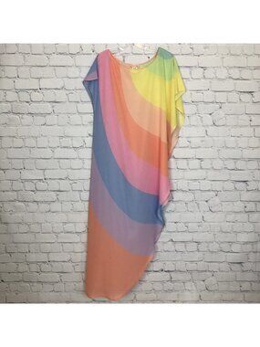 Mara Hoffman Rainbow Swim Coverup Size XS/S Sheer